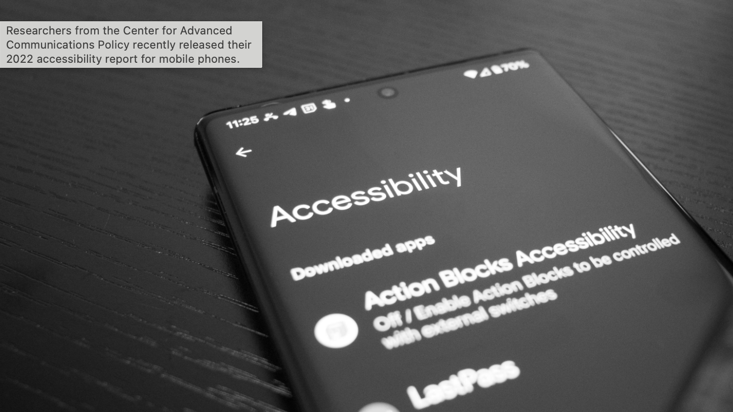 mobile phone open to title - Accessibility