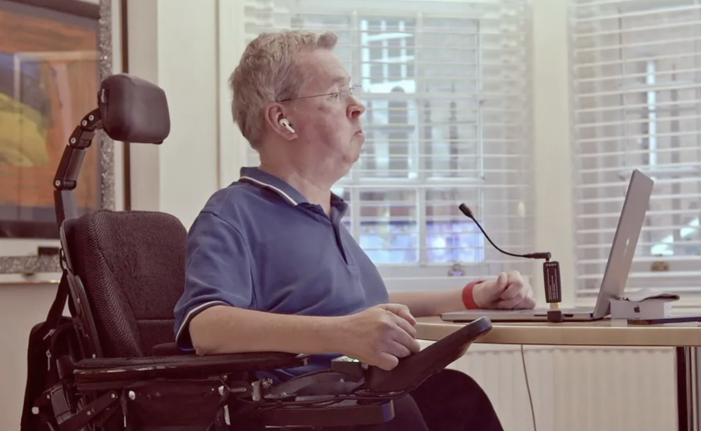 Man working on a laptop