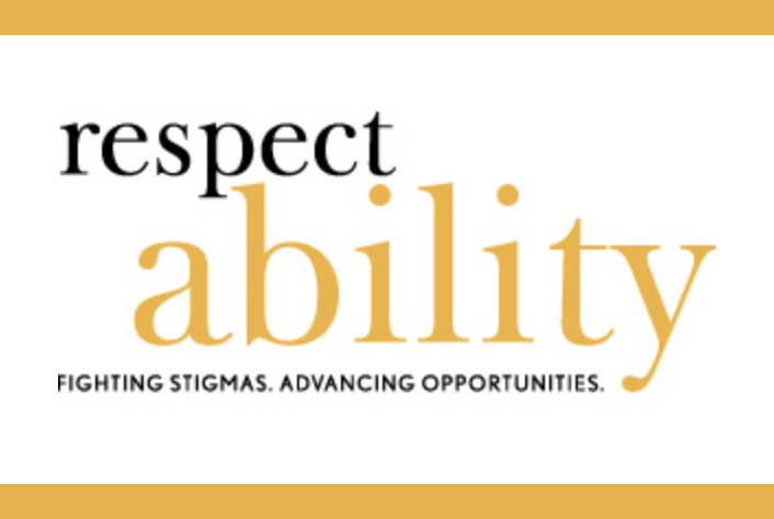 graphic text logo - respect ability - fighting stigmas, advancing opportunities