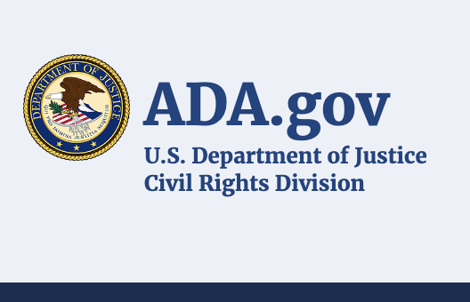 graphic logo - ada.gov - U.S. Department of Justice Civil Rights Division