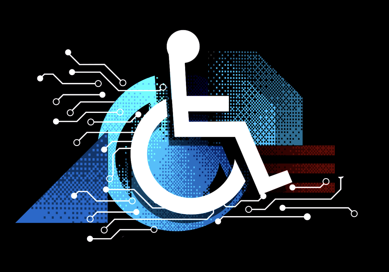 graphic illustration of disability wheelchair symbol