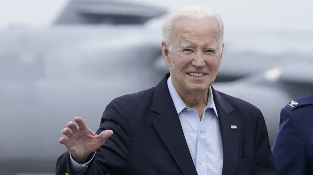 photo of President Joe Biden waving